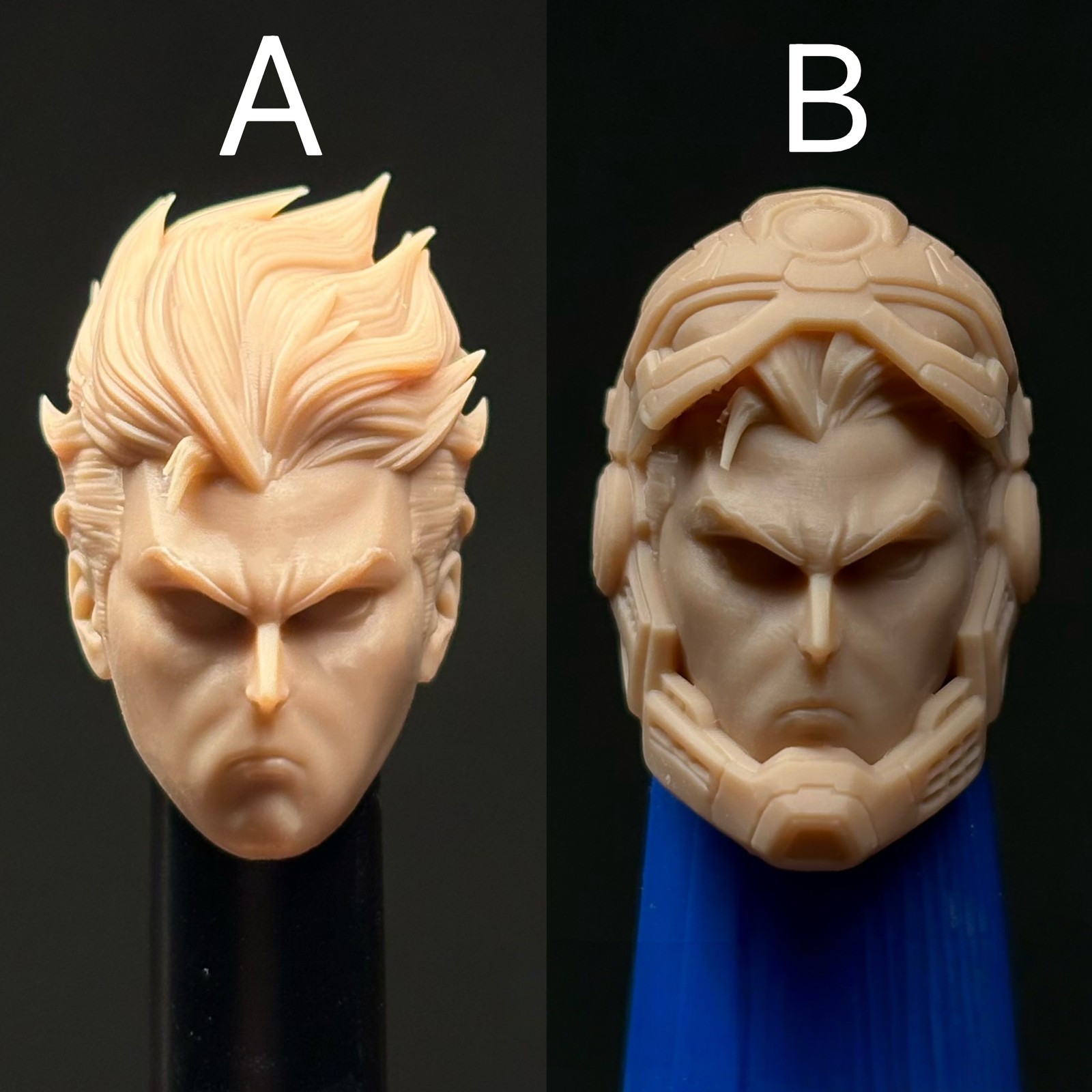 Giacca tecnica fumetti 1/18 1/12 1/6 scultura testa stampo bianco