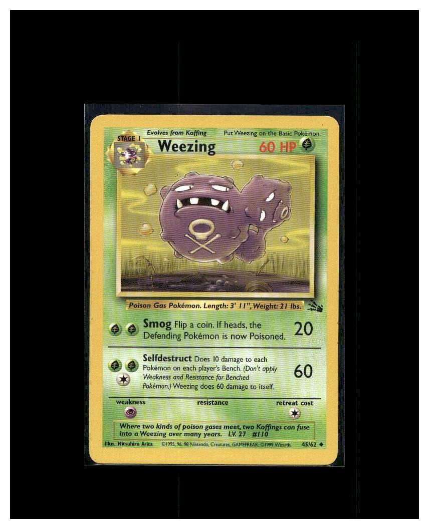 Weezing 45/62 Fossil Regular