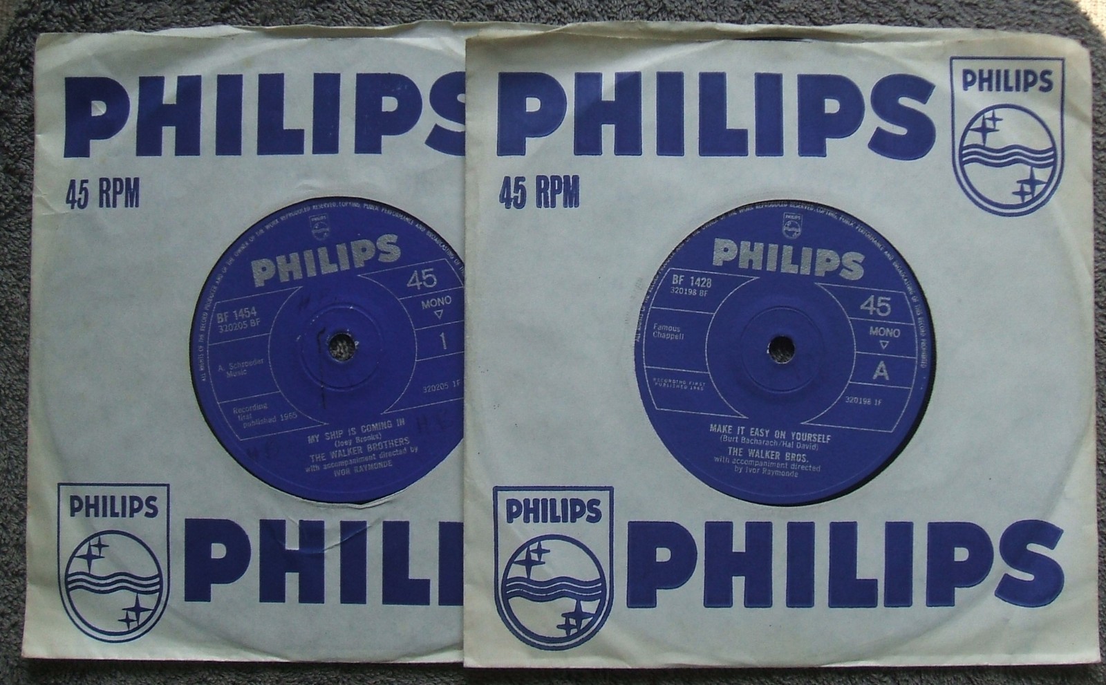 Job Lot x 2  Walker Brothers - Make It Easy/My Ship Is Coming In  Superb Ex 45s