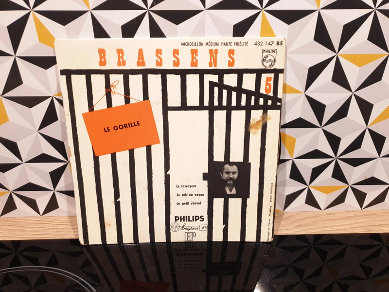 Vinyle 45T Georges Brassens - Le gorille - Philips 432.147 NE