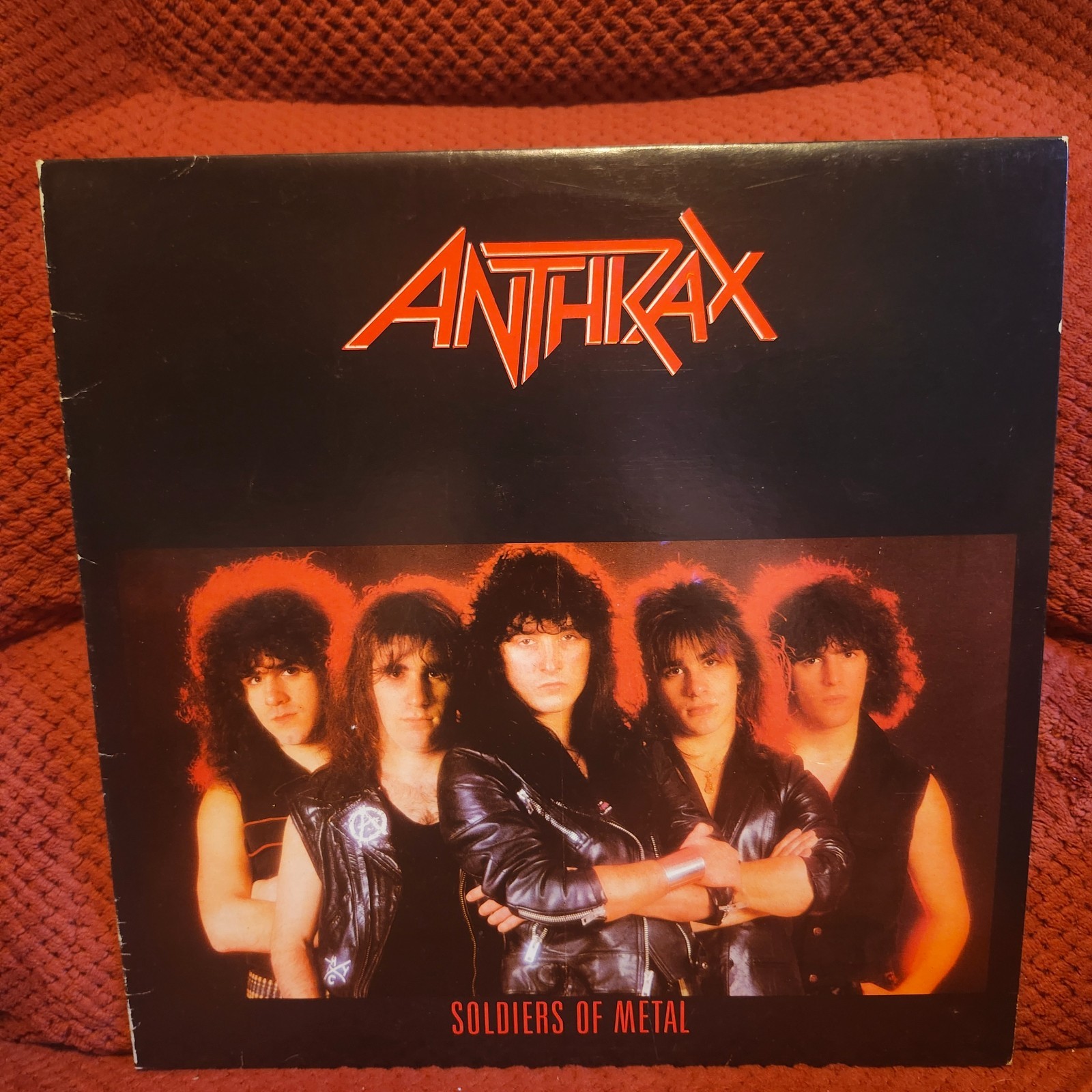 ANTHRAX Soldiers Of Metal 1985 UK LP  Cube Records HEAVY METAL  Blue Vinyl  EX-