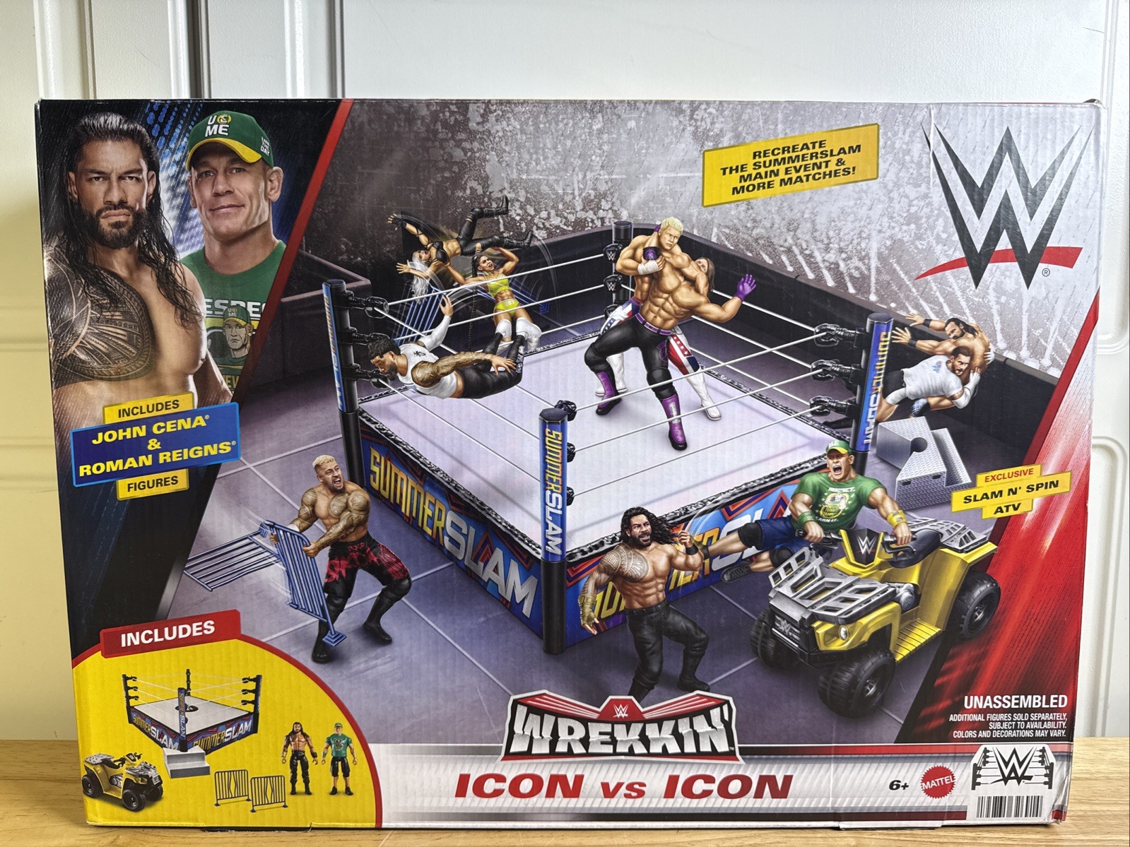 WWE Wrekkin Icon vs Icon Ring Playset Includes John Cena & Roman Reigns NEW