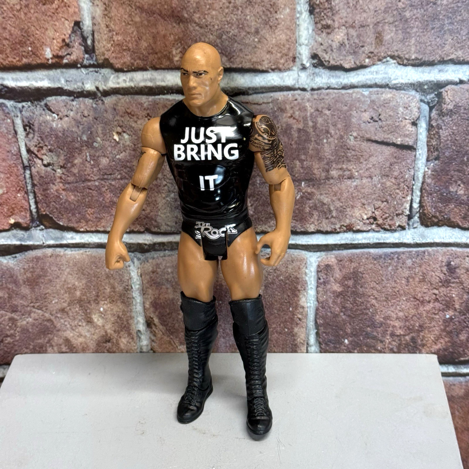 The Rock Dwayne Johnson WWE Tough Talkers 2016 7" Wrestling Figure - TESTATO!