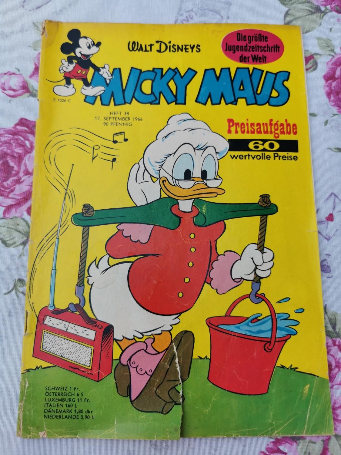 Topolino quaderno 38 del 17.09.1966 Walt Disney manichino passeggeri in plastica