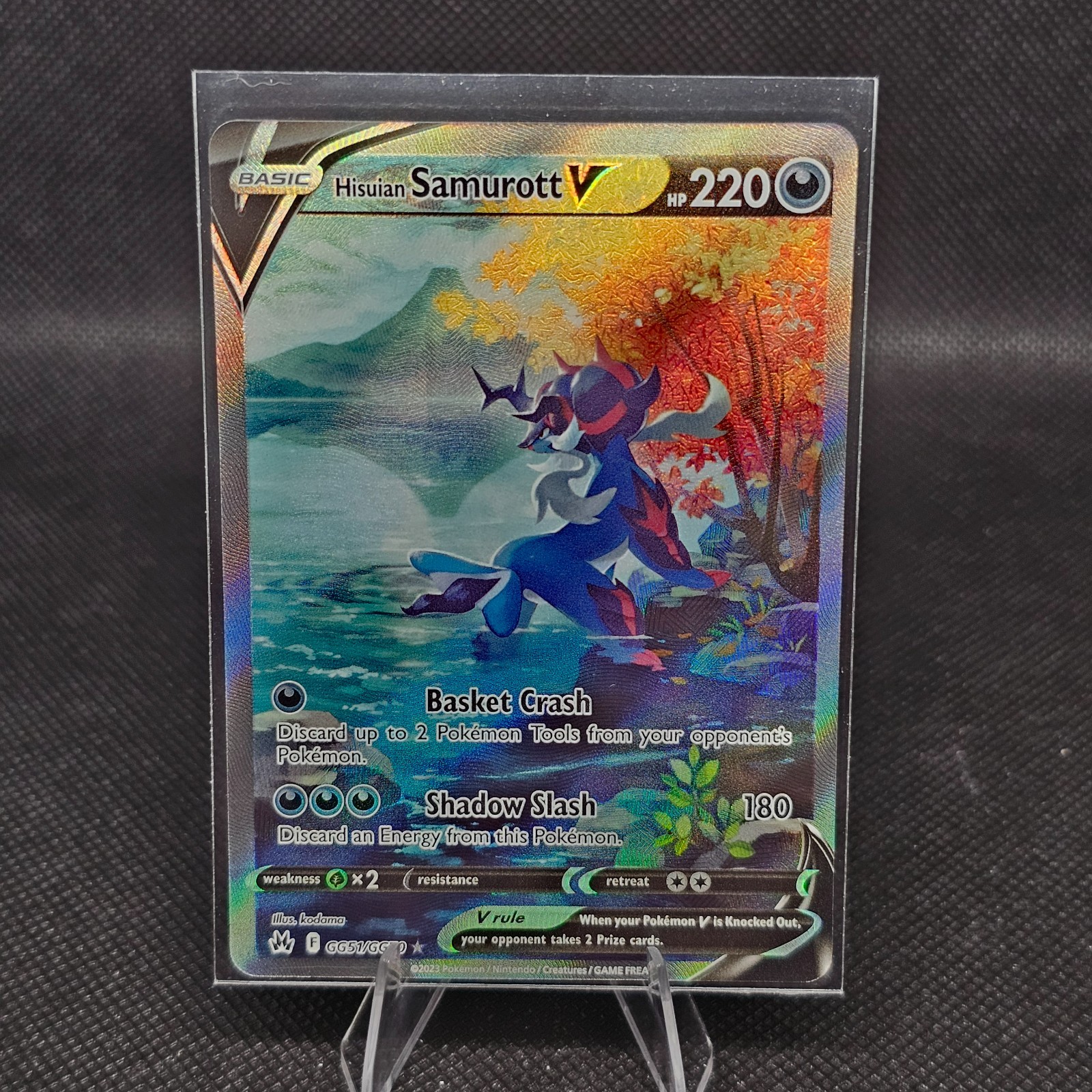 Hisuian Samurott V GG51/GG70 Holofoil Corona Zenith: Galleria Galariana Ultra Rara