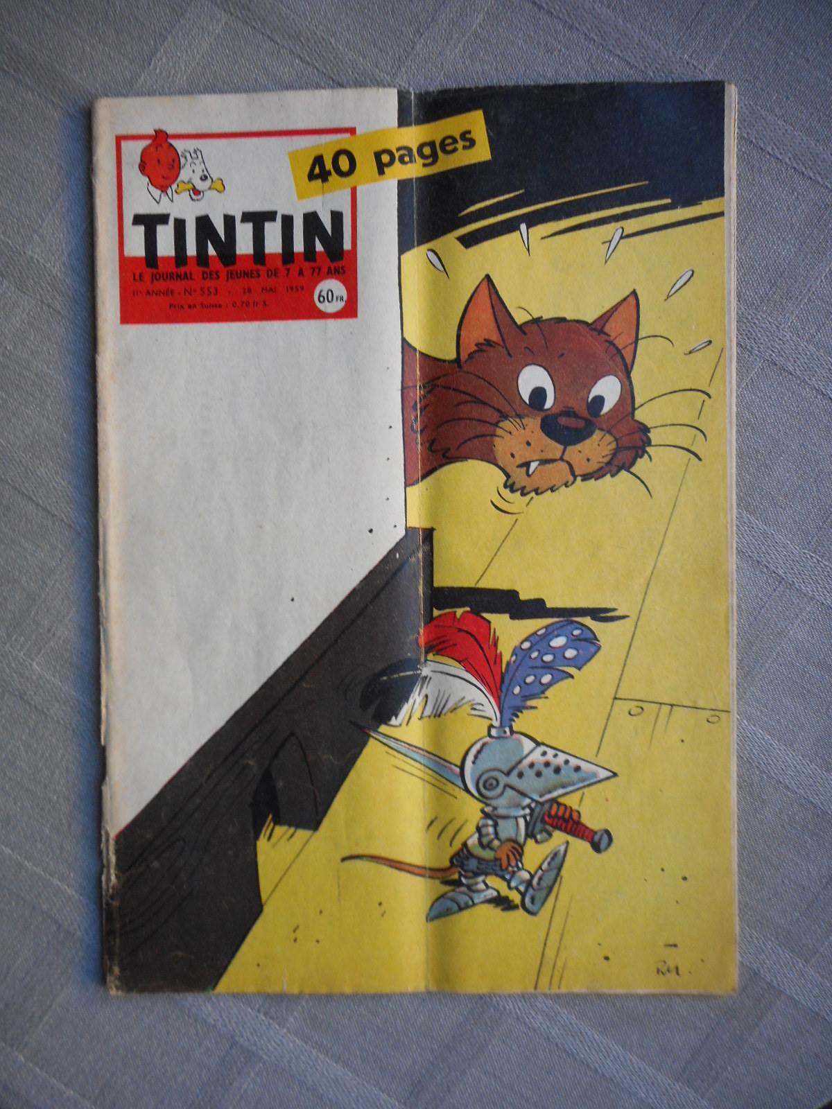 Hebdo Tintin 1ª Serie N°553 Stato Corretto Senza Più