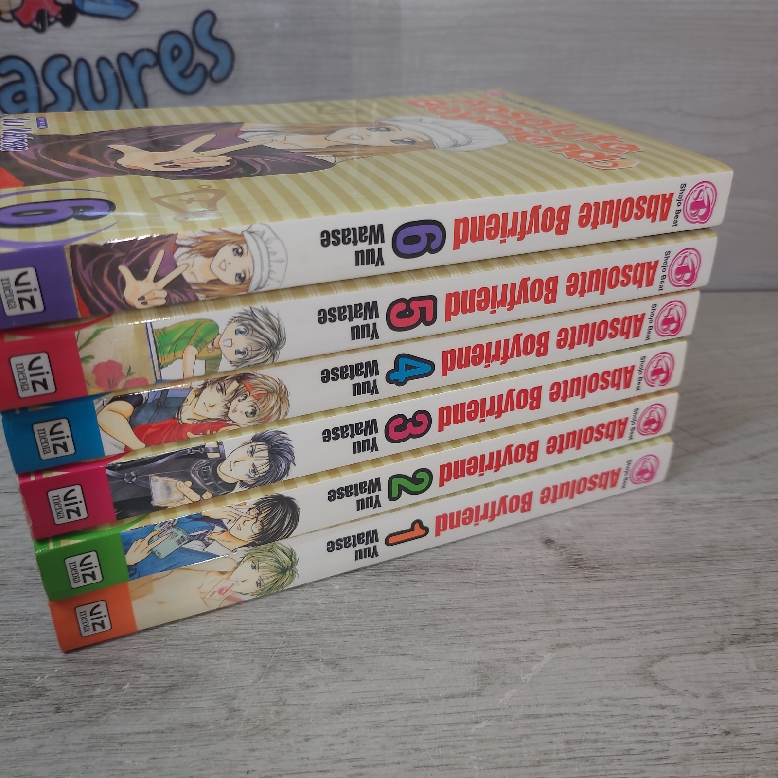 Yuu Watase Absolute Boyfriend Manga Book lotto di 6 usati in ottime condizioni 
