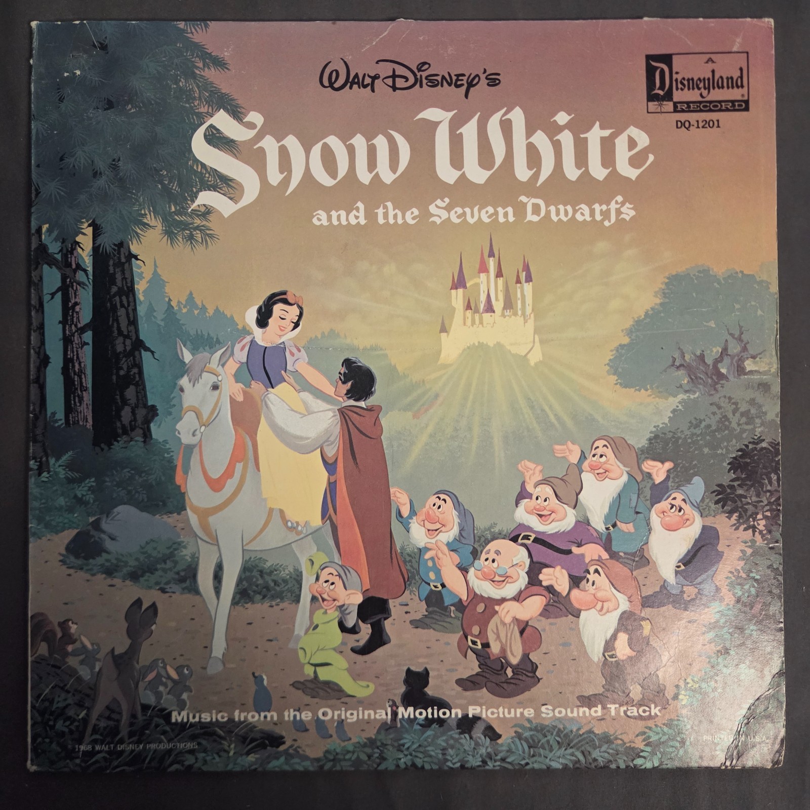 Walt Disney's Snow White Original Motion Picture Soundtrack 1968 Vinyl LP Tested