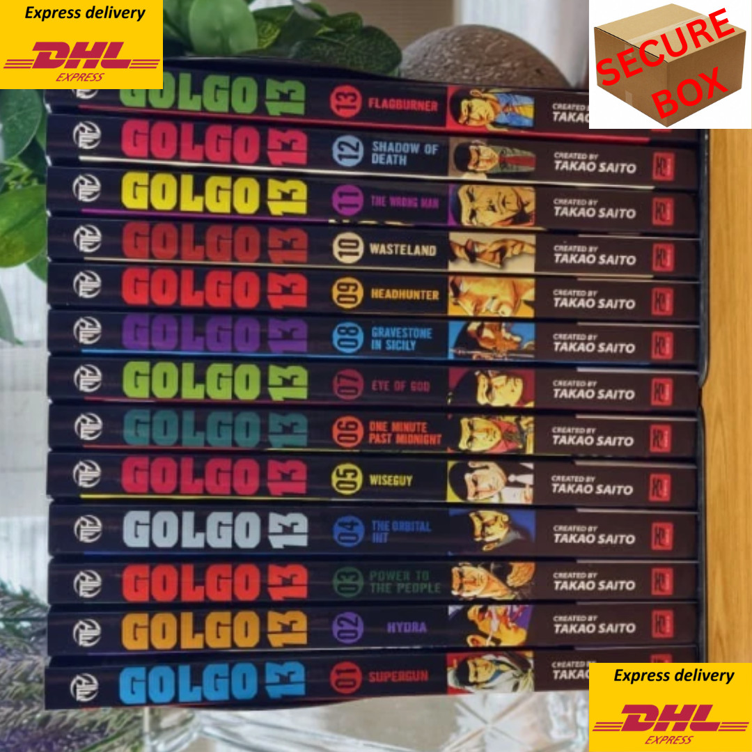 Golgo 13 Manga SET Vol 1-13 Fumetti Inglese Nuovo di Takao Saito - Fast DHL