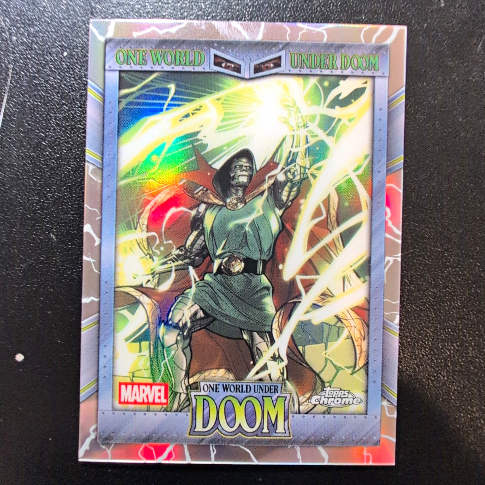 Topps 2026 Chrome Marvel Doctor Doom OW-13 One World Under Doom Insert Card
