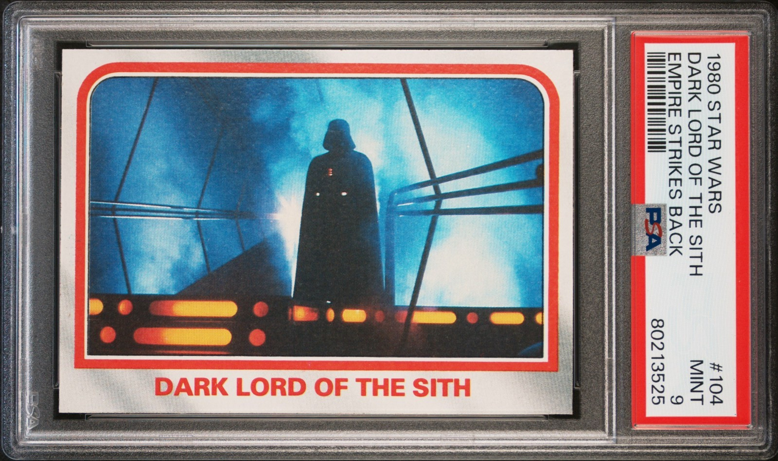 1980 Topps Star Wars ESB #104 Signore Oscuro dei Sith Darth Vader PSA 9 OTTIME CONDIZIONI