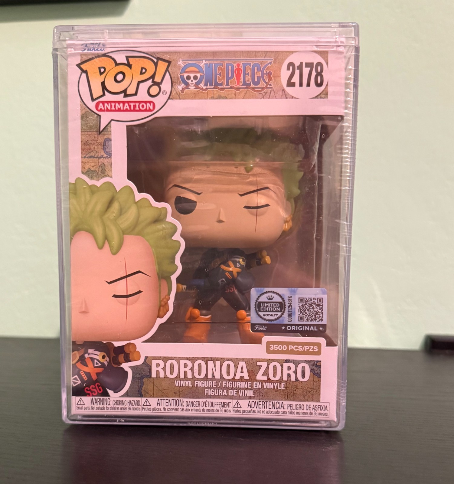 Funko Pop One Piece Roronoa Zoro 2178 Royalty | Authentic Sealed + Protector