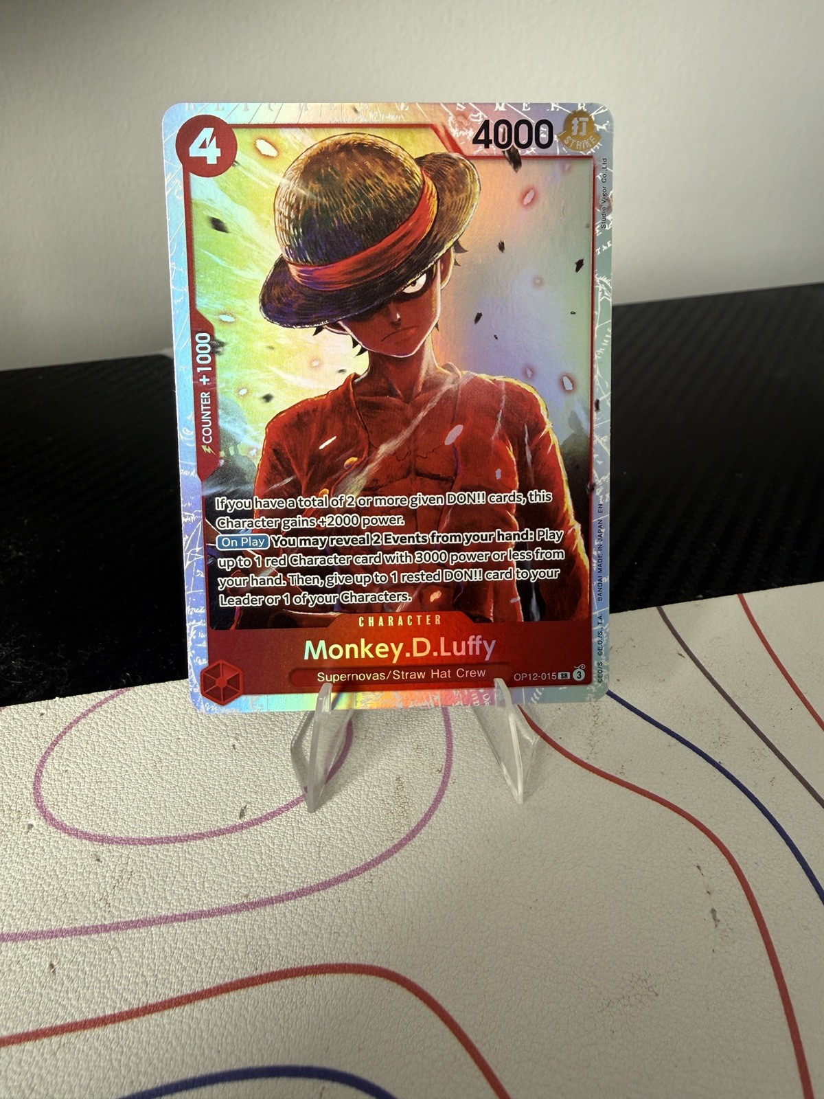 One Piece TCG OP12-015 Monkey.D.Luffy S R Card Supernovas Straw Hat Crew