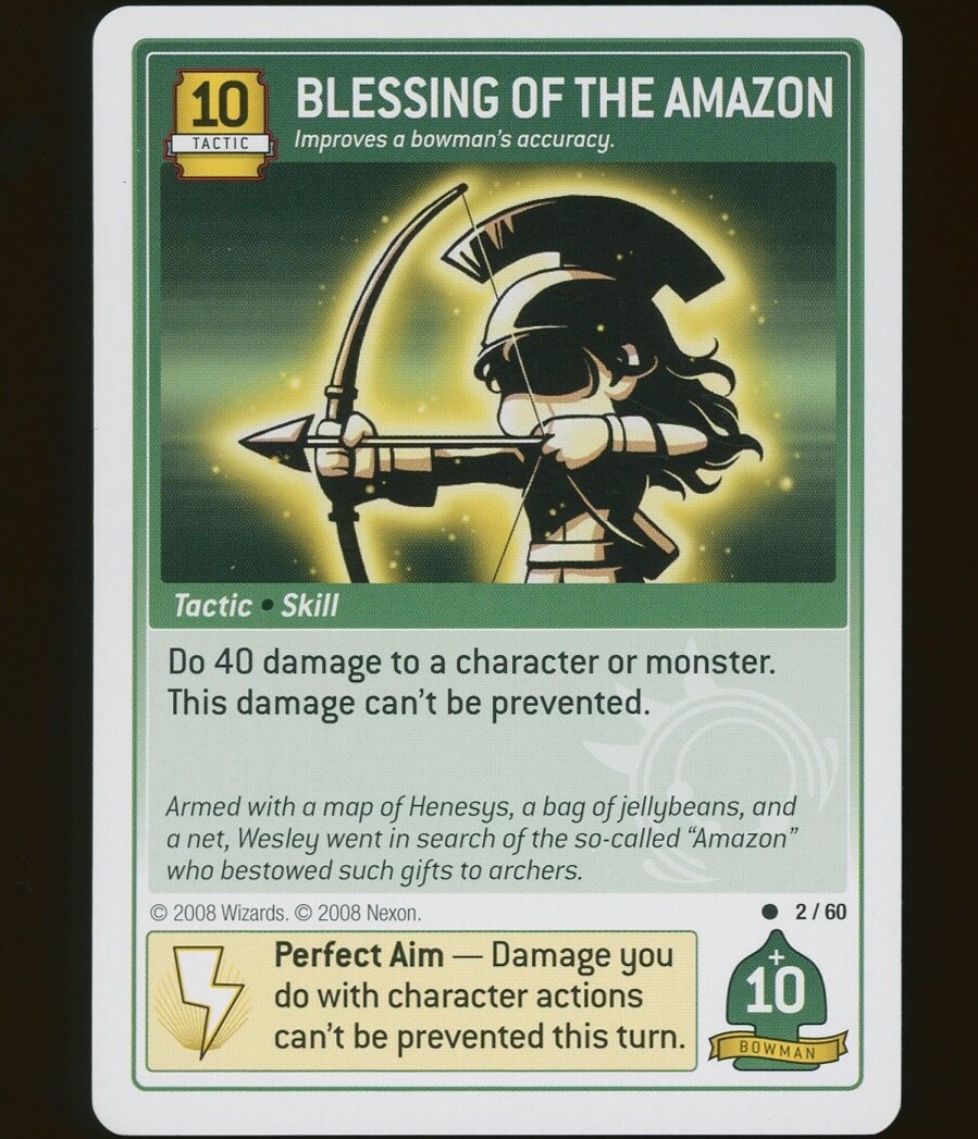 Maplestory iTCG P3ts - Scheda tattica Benedizione dell'Amazzonia 2/60 - WOTC 2008