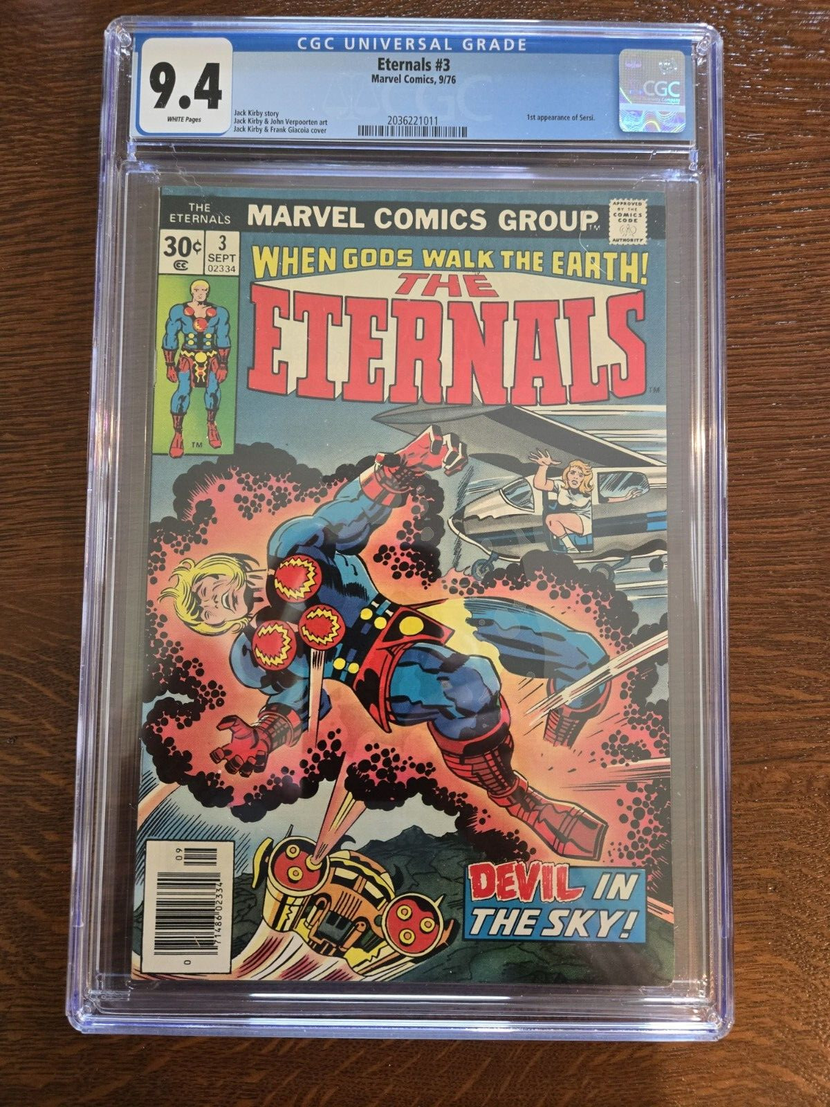 Eternals 3 CGC 9.4 1st Appearance Sersi WHITE Pages