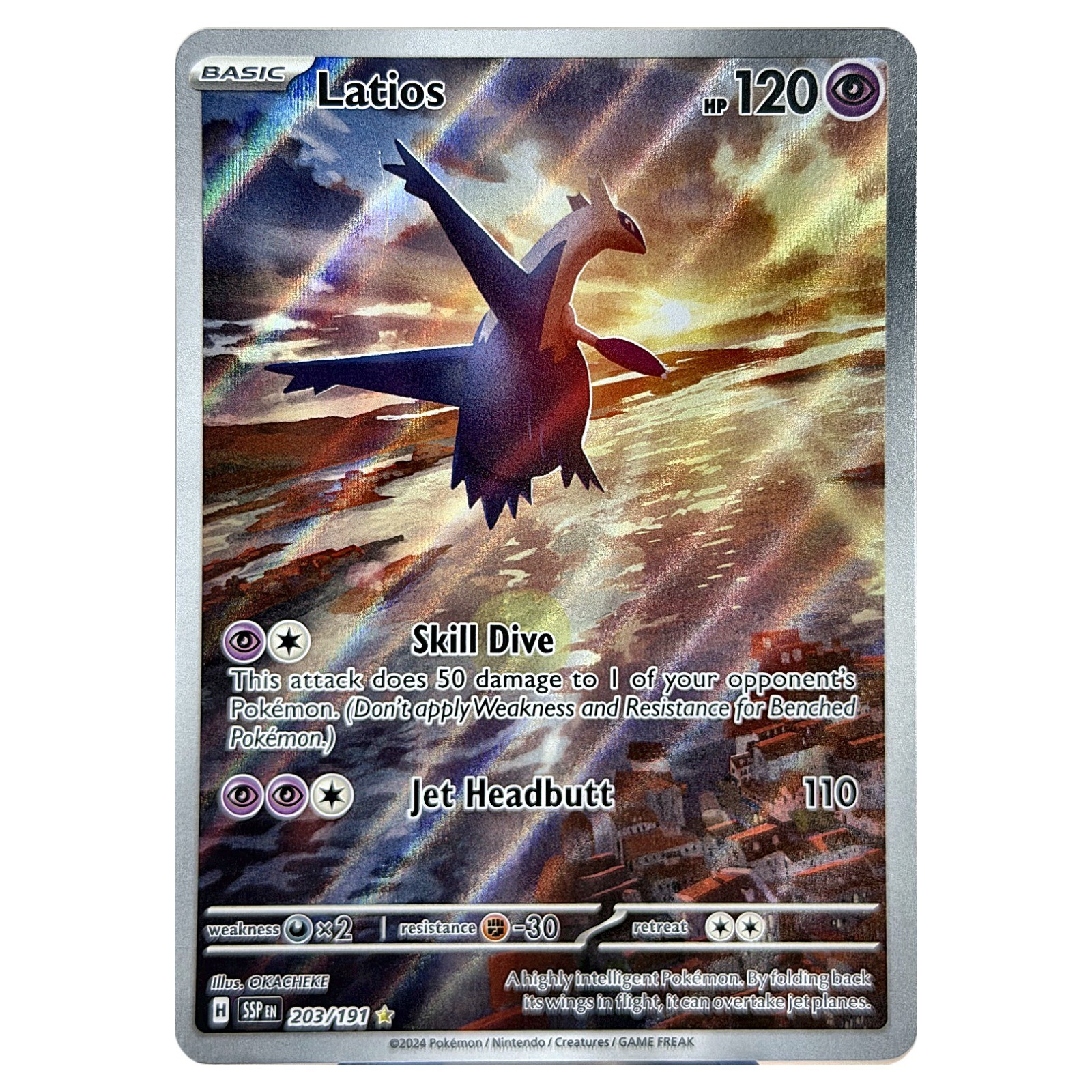 Latios 203/191 Illustration Rare Surging Sparks Pokemon Card NM