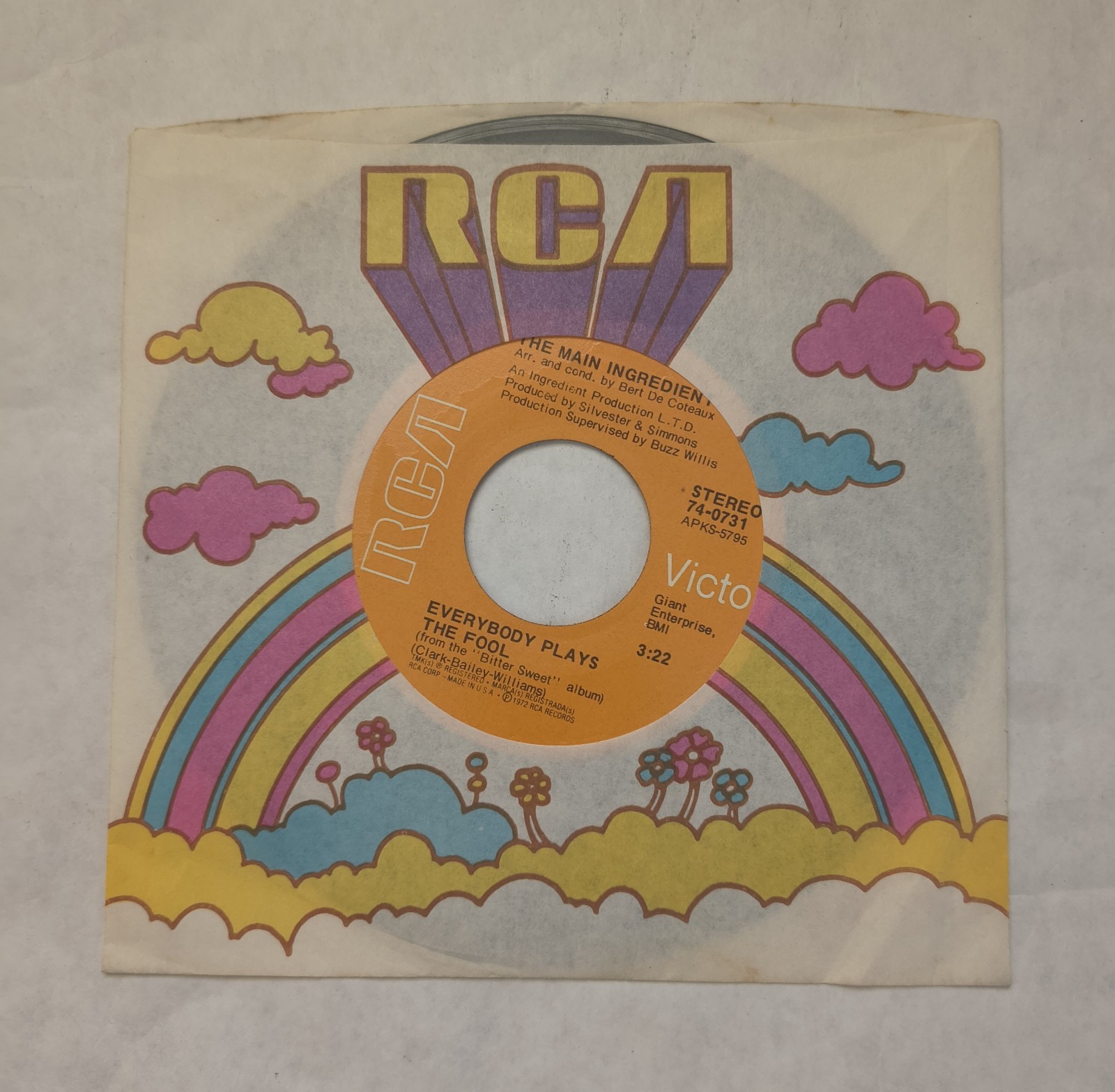 The Main Ingredient- Everybody Plays The Fool 45 74-0731