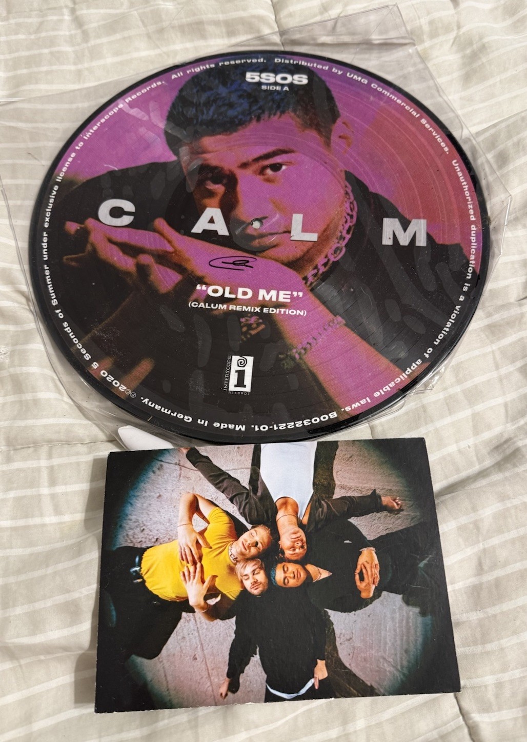 5SOS 5 Seconds Of Summer – Calm Calum Edition Picture Disc Signed Vinyl LP