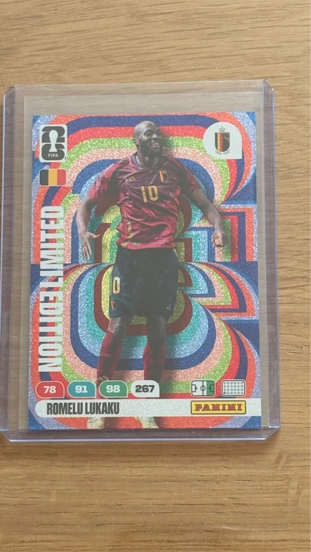 Carte limited edition Adrenalyn XL coupe du monde 2026 Romelu Lukaku
