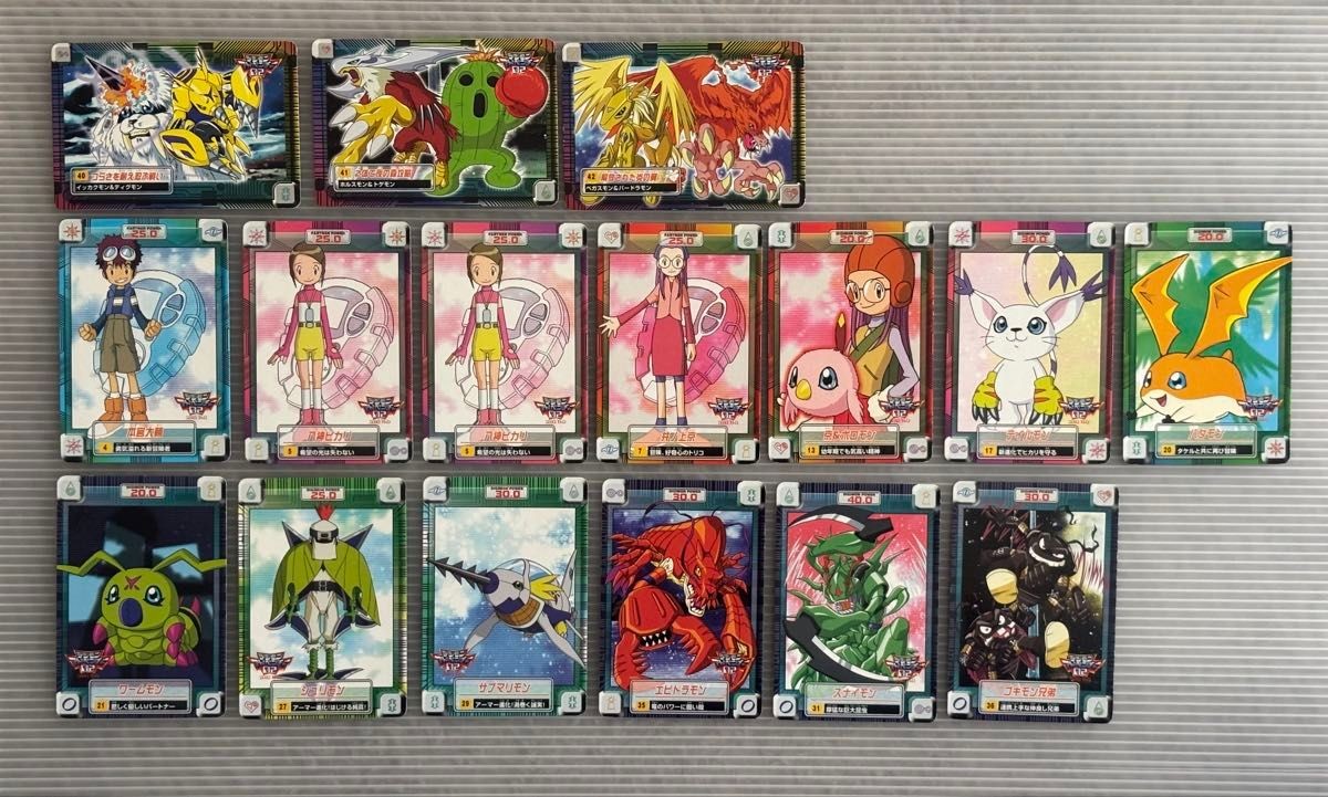 Lot 16 Digimon Adventure 02 Carddass Japanese Trading Card Anime Collectible Set