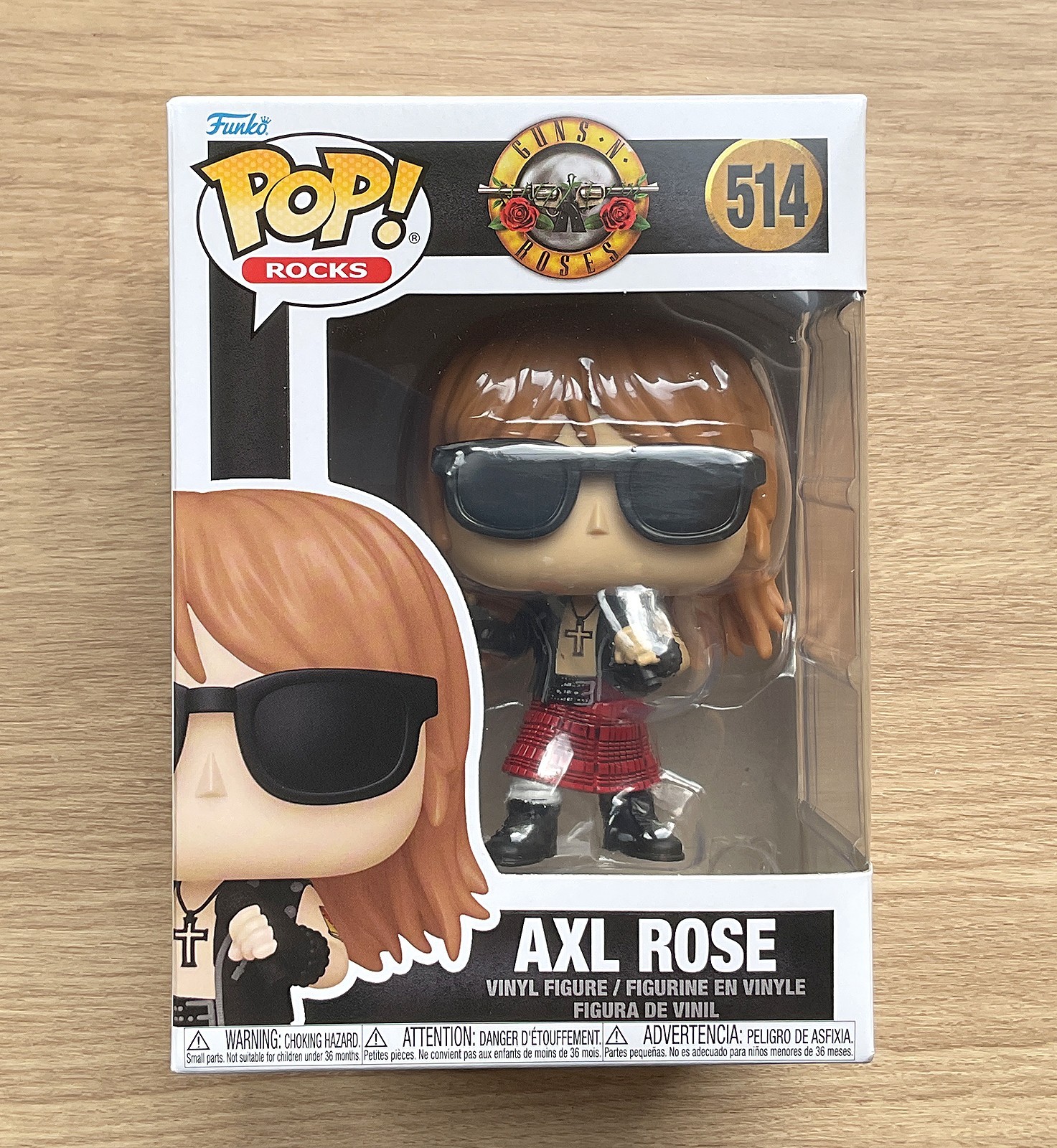 Funko Pop Rocks Guns N Roses Axl Rose Live & Let Die #514 + Free Protector