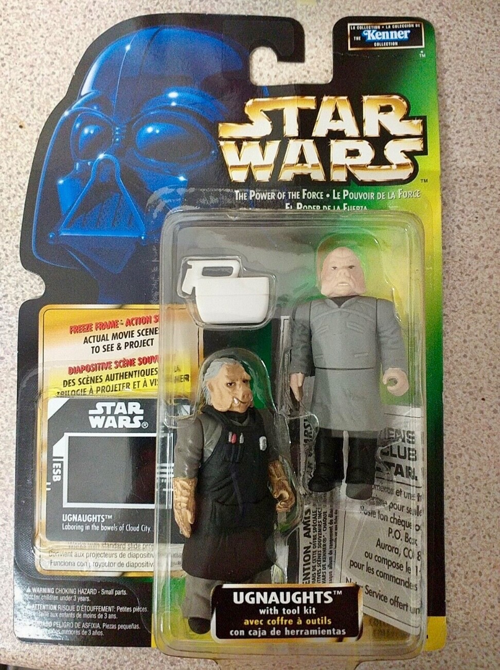 Star Wars POTF Freeze Frame - Ugnaughts con kit di attrezzi - Kenner - Nuovo con scatola