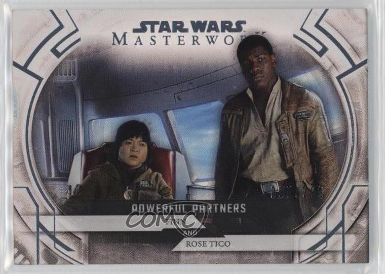 2018 Star Wars Masterwork Powerful Partners Rainbow Foil Finn and Rose Tico 00gy