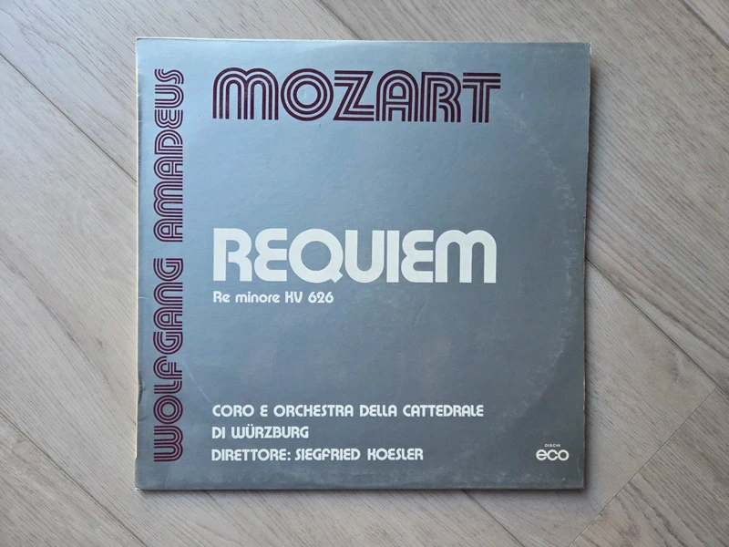 12" Vinyl LP Schallplatte Mozart Reqiem Re minore KV 626