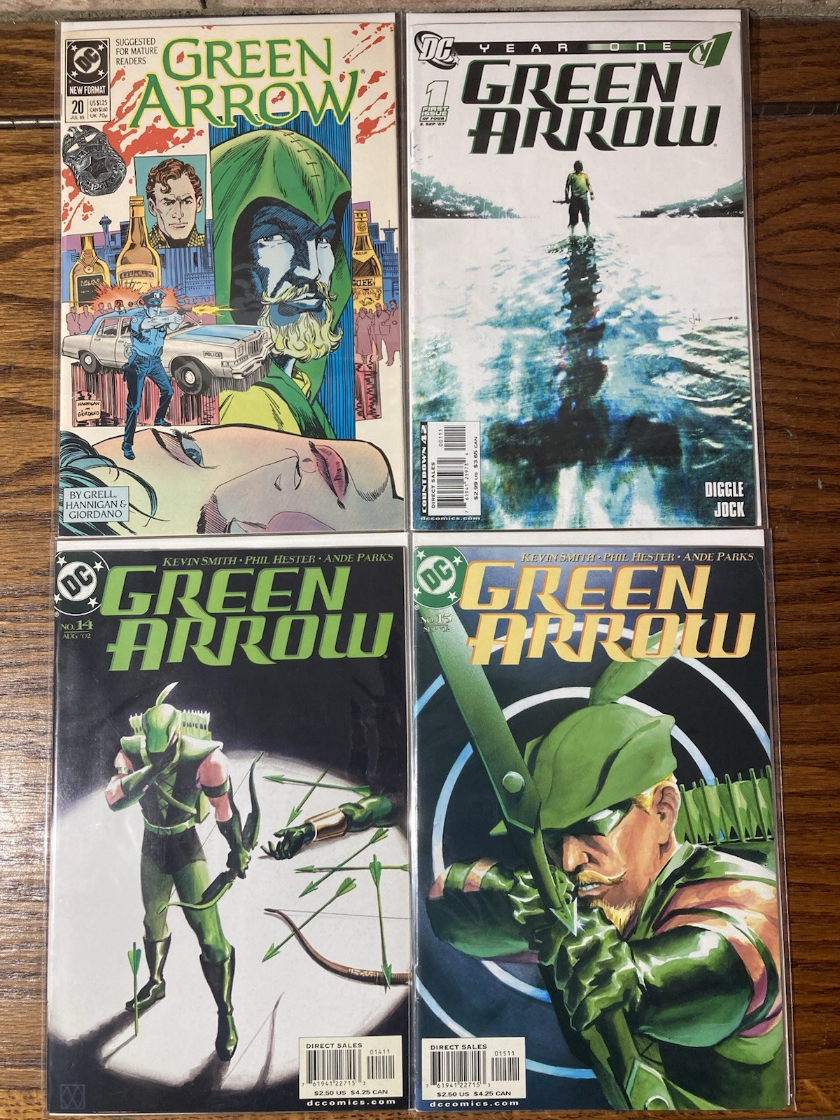 Lotto fumetti Green Arrow DC (4) anno uno chiave Kevin Smith Mike Grell Jock