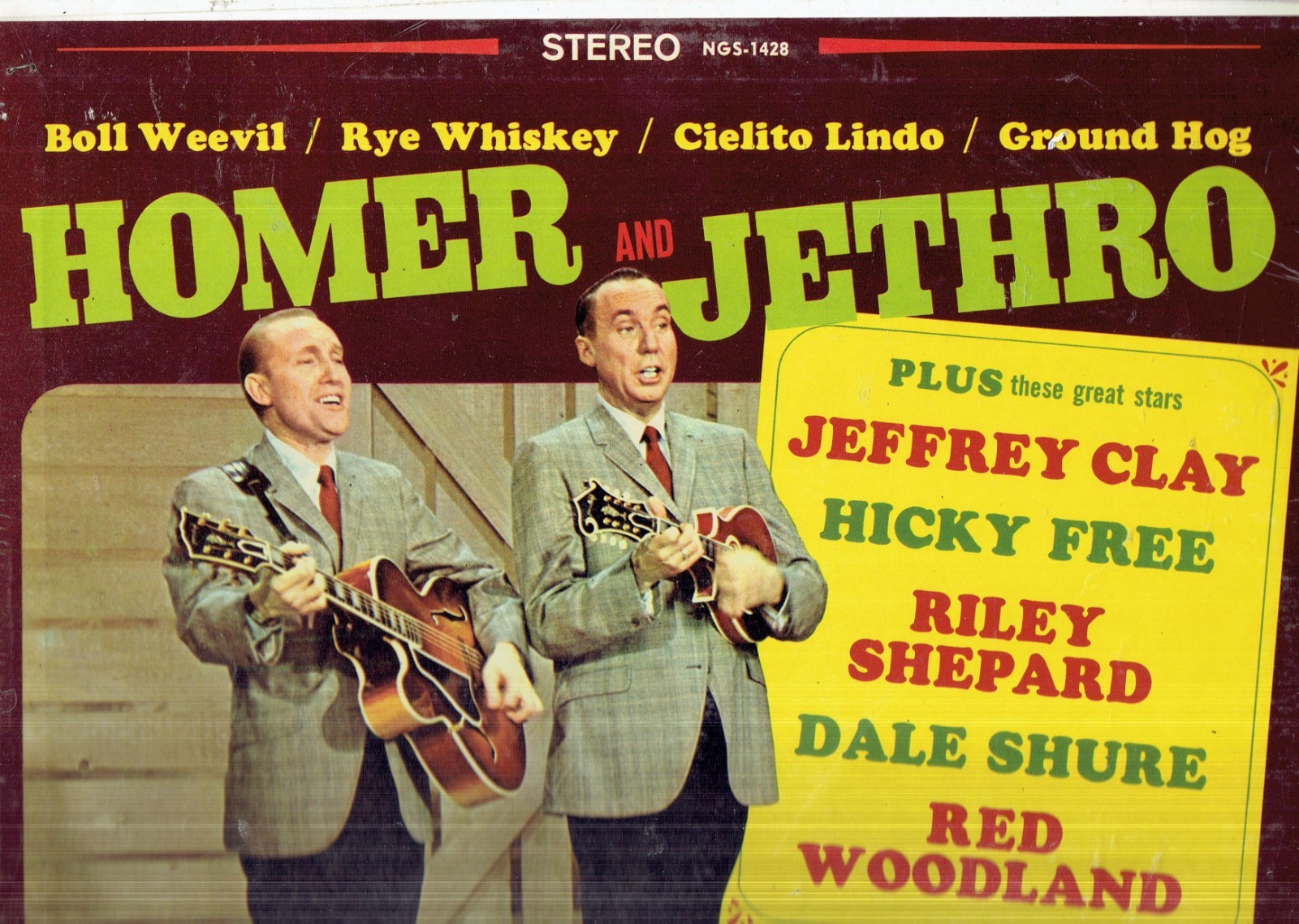 Homer and Jethro Homer and Jethro 12" Black Vinyl LP Guest Star NGS 1428