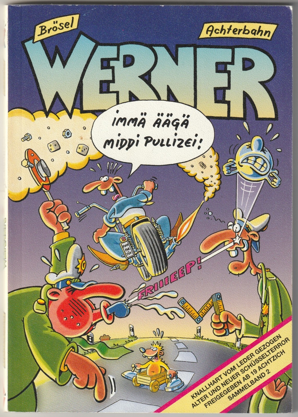 ✪ WERNER - Immä Äga middi Pullizei!, montagne russe 1993 FUMETTO TASCABILE Z1-