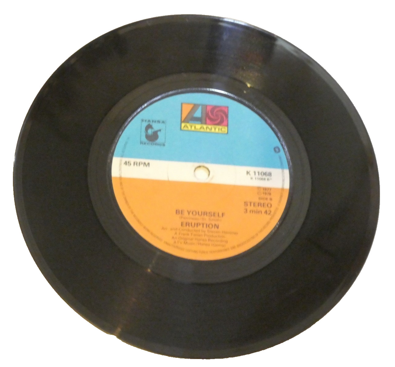 Eruption I Cant Stand The Rain 45 RPM Vinyl Record Single VG 1978