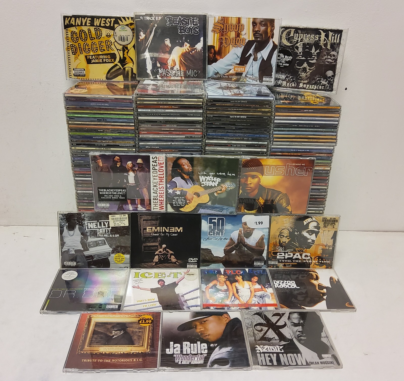 224 x Hip Hop Singles CD JobLot - Kanye Snoop Dogg Eminem Cypress Hill Dr Dre 47