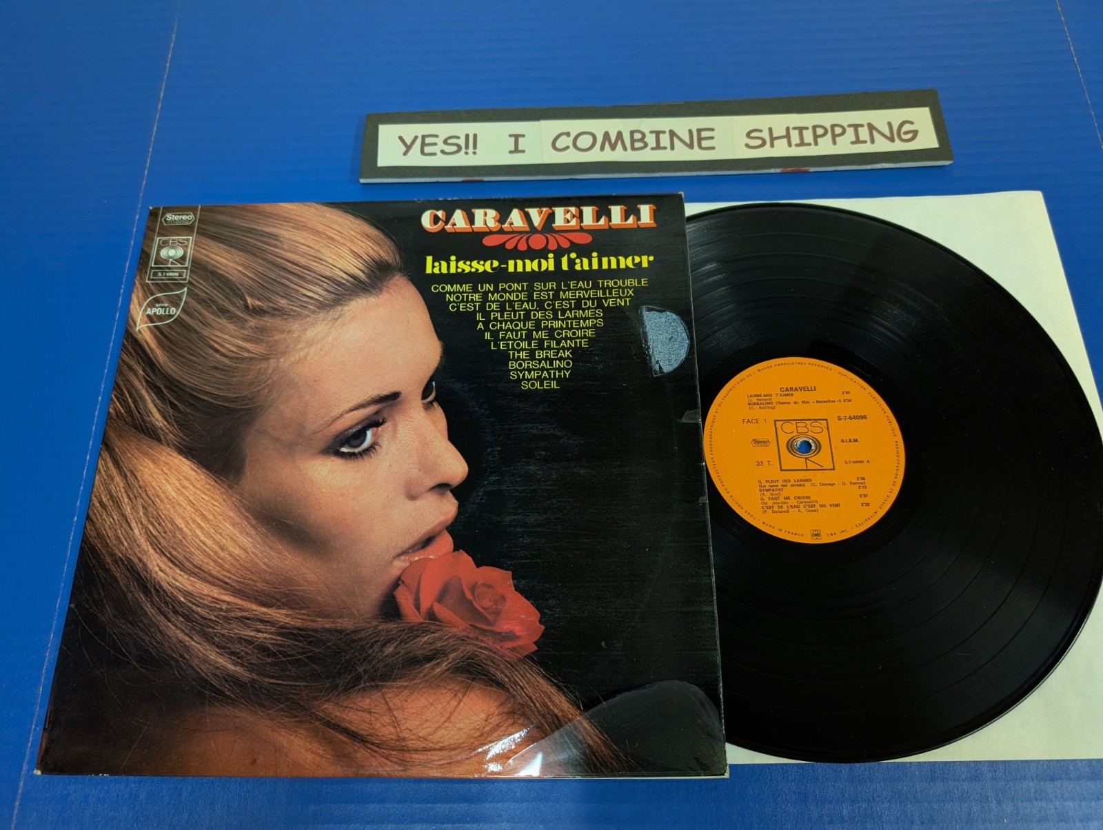 Caravelli - Laisse-Moi T 'Aimer - 1970 Pop LP French Press VG VINYL RECORD
