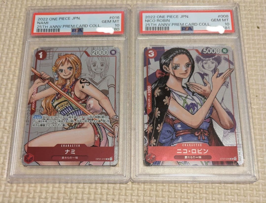 One Piece Card Game 25th Anniversary Edition Nami Robin PSA10 Sequential