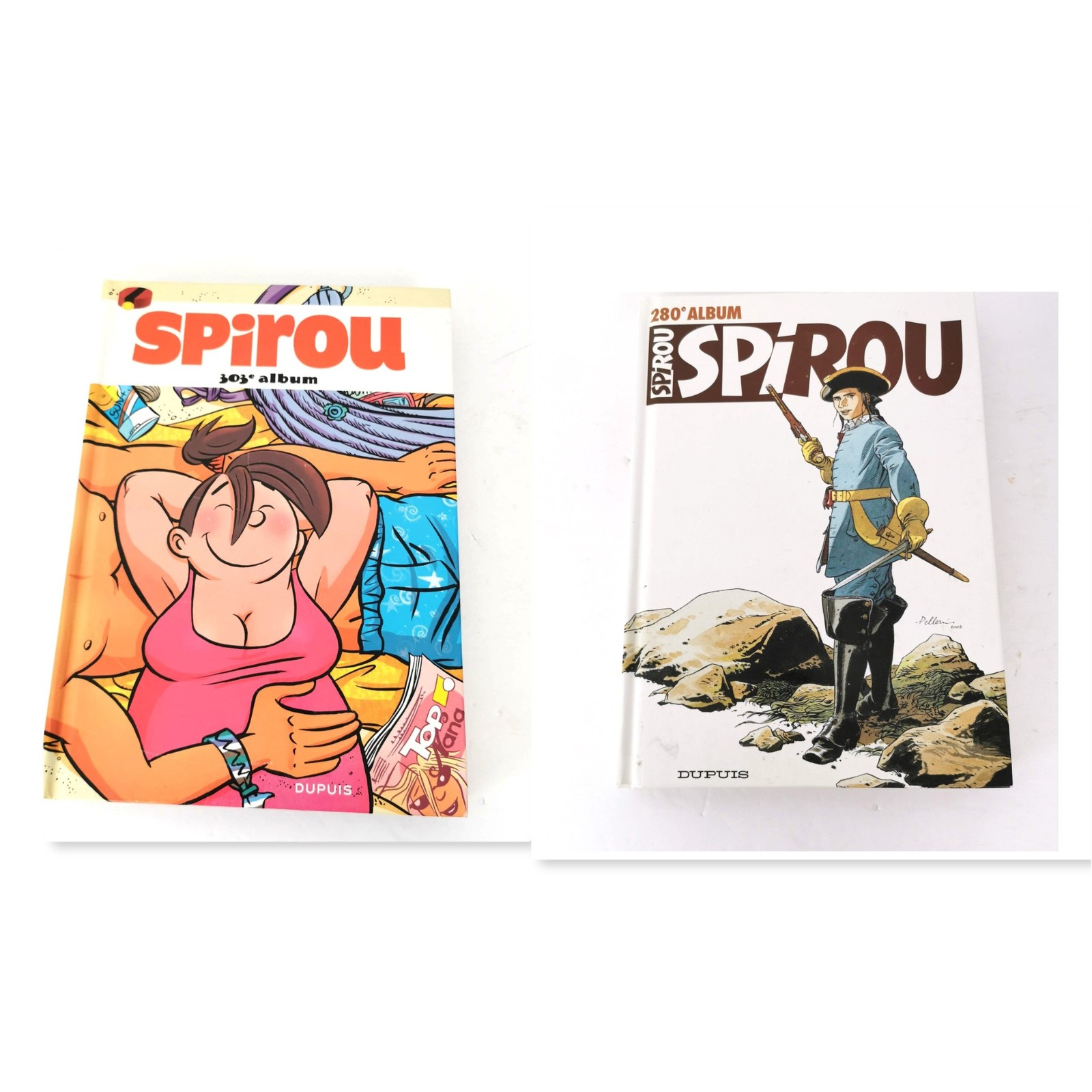 Spirou Book Lot 2 Comic Omnibus Issues #280 2004 & #303 2008 HC French FRANCAIS