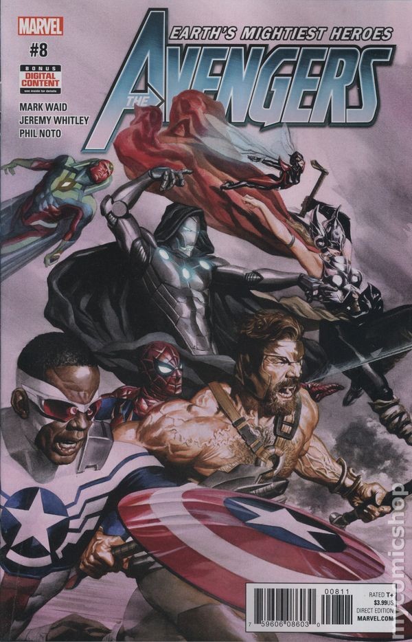 Avengers #8A Ross quasi nuovo 2017 immagine stock