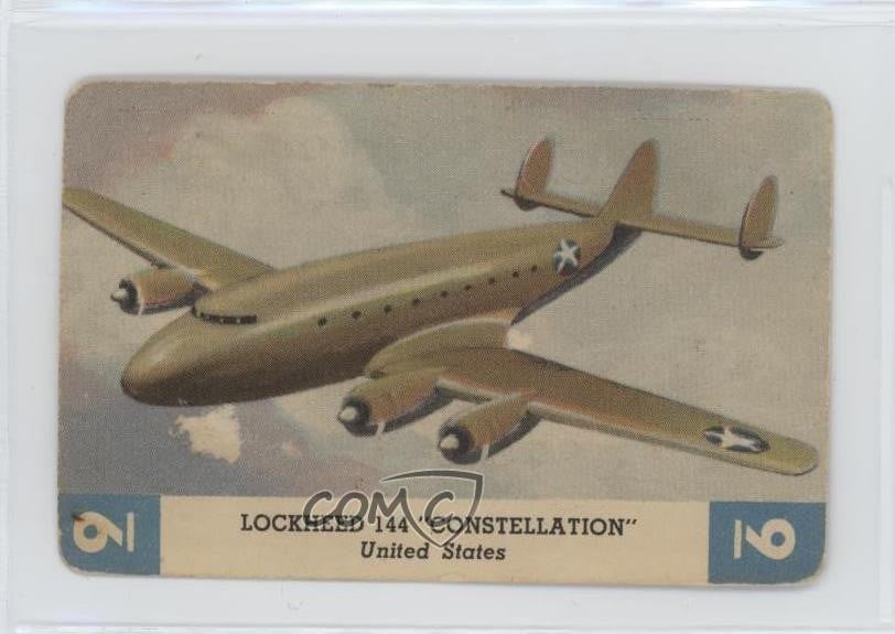 1941 Whitman Card-O: Zoom Series 2 Lockheed 144 Constellation #9Bl 9u0