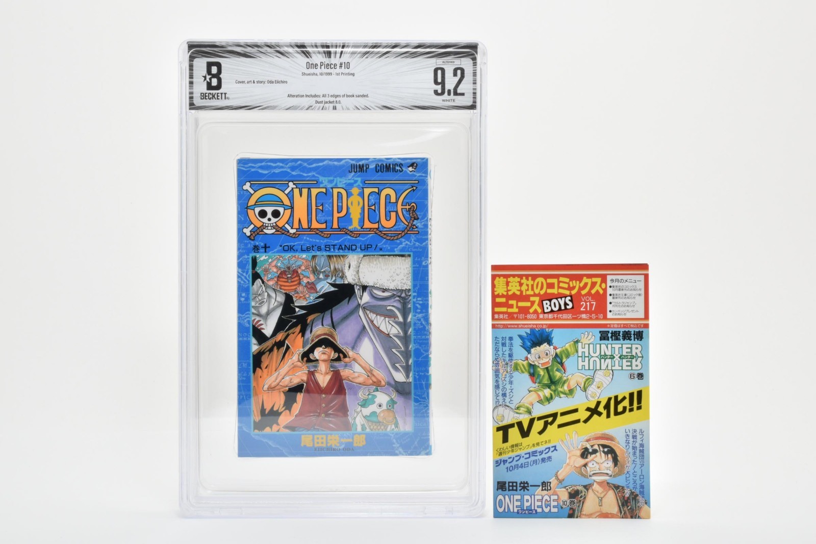 ALTERED BGS 9.2 One Piece #10 Vol 10 1° Edizione Stampa Include Notizie Fumetto.
