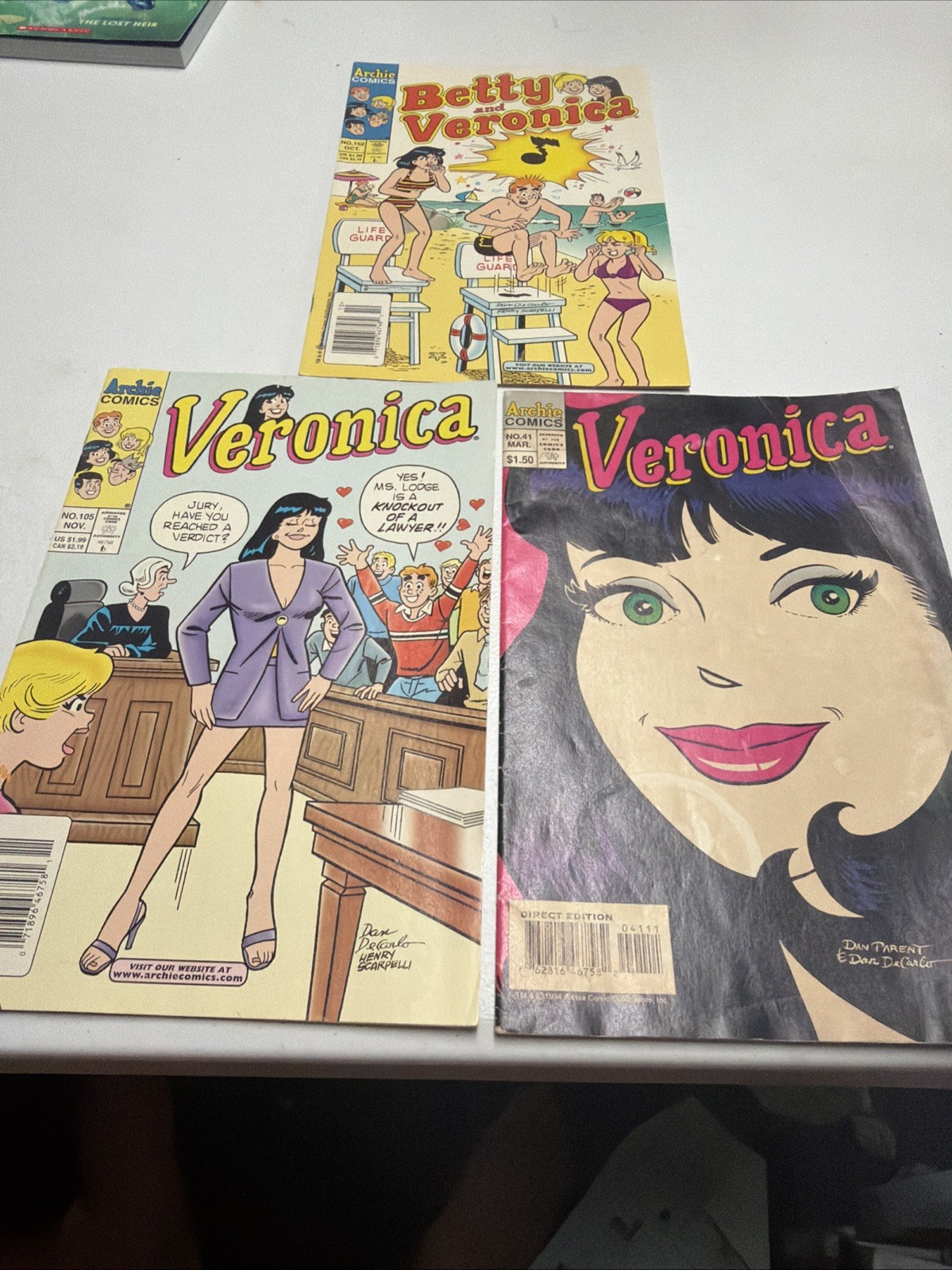 Lotto di 3 fumetti Archie vintage - Veronica & Betty e Veronica