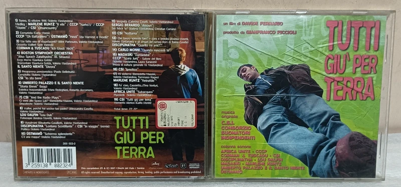 CD originale colonna sonora del film "Tutti giù per terra"
