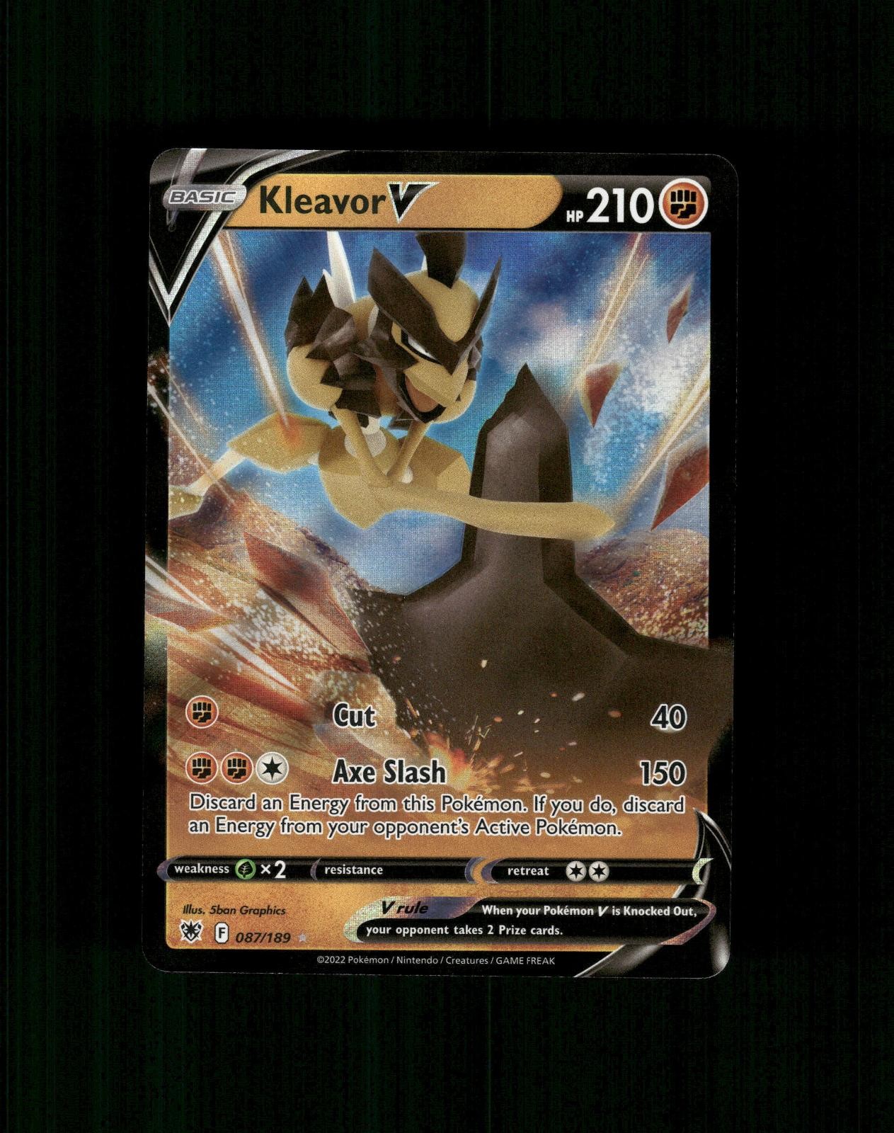 Kleavor V 087/189 Holo V Raro Pokemon Radianza Astrale Quasi Nuovo