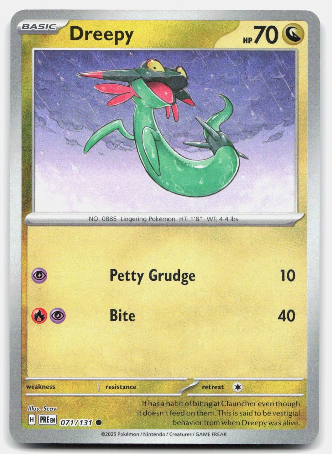 Dreepy (Master Ball Pattern) Holofoil [PRE - 071/131]NM