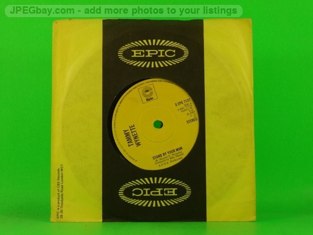 WYNETTE,TAMMY STAND BY YOUR MAN (COMPANY SLEEVE) (137) 7" EPIC
