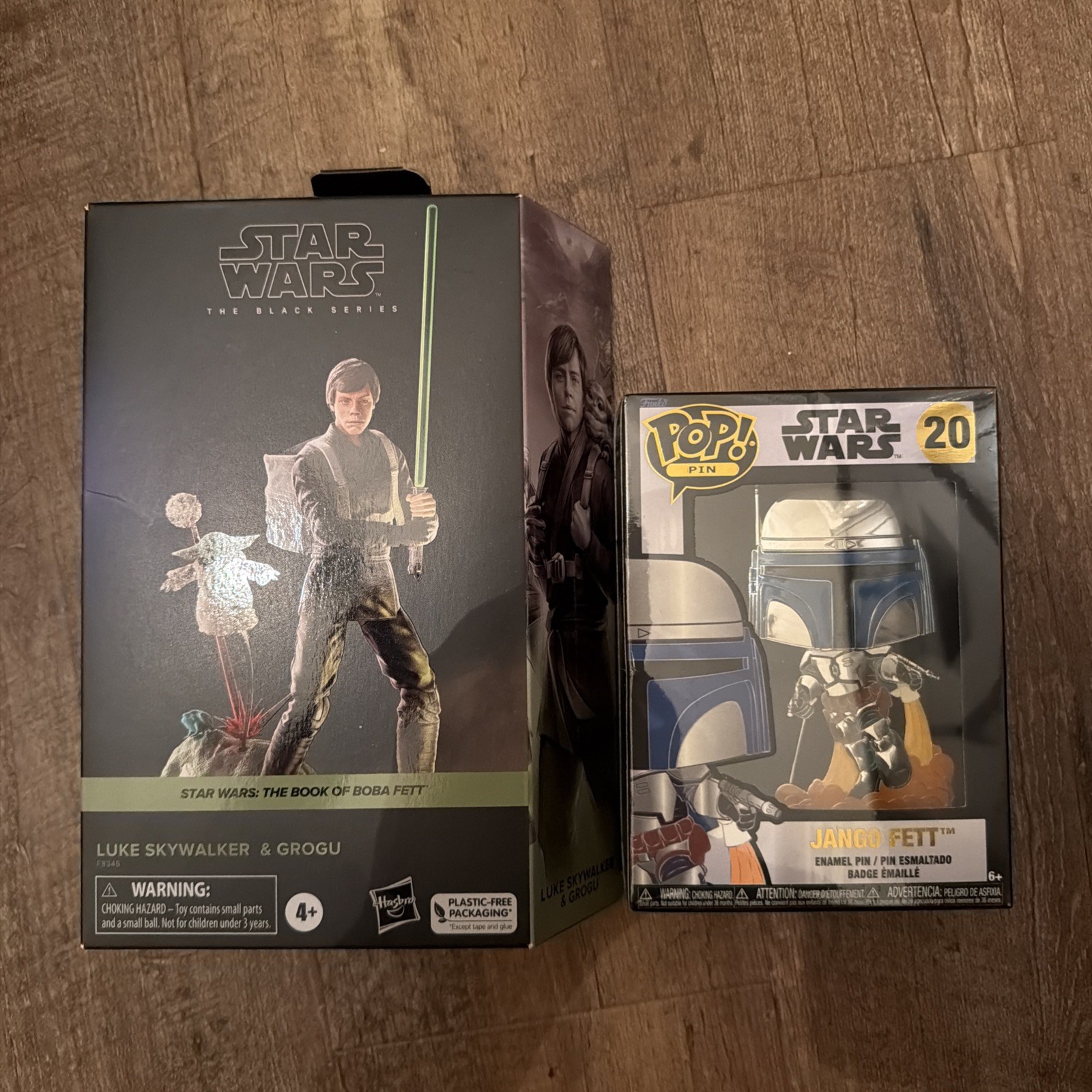 Star Wars: Il Libro di Boba Fett - Figurine Luke & Grogu serie nera scala 6"