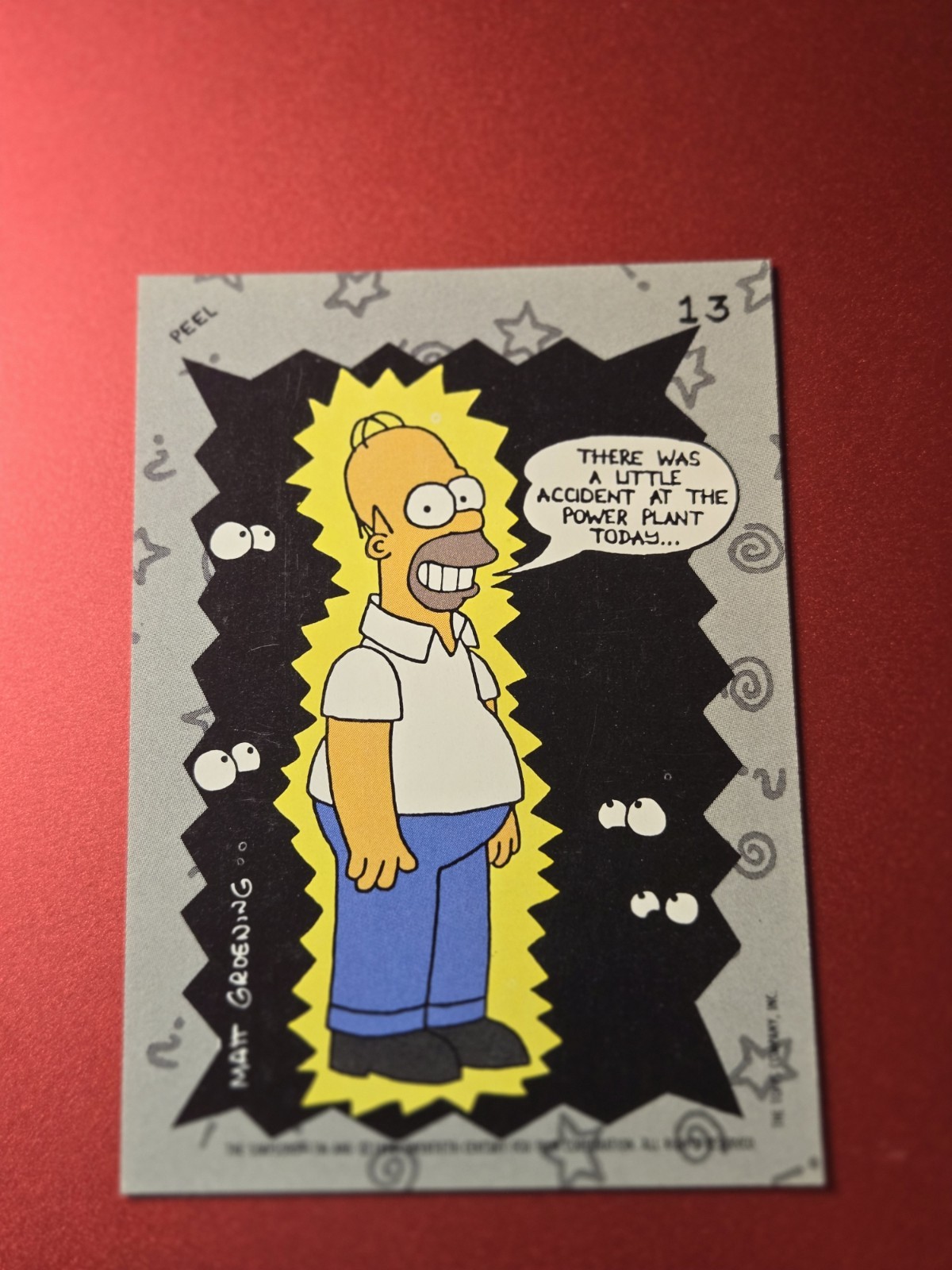 Adesivo Topps Simpsons Homer 1990 
