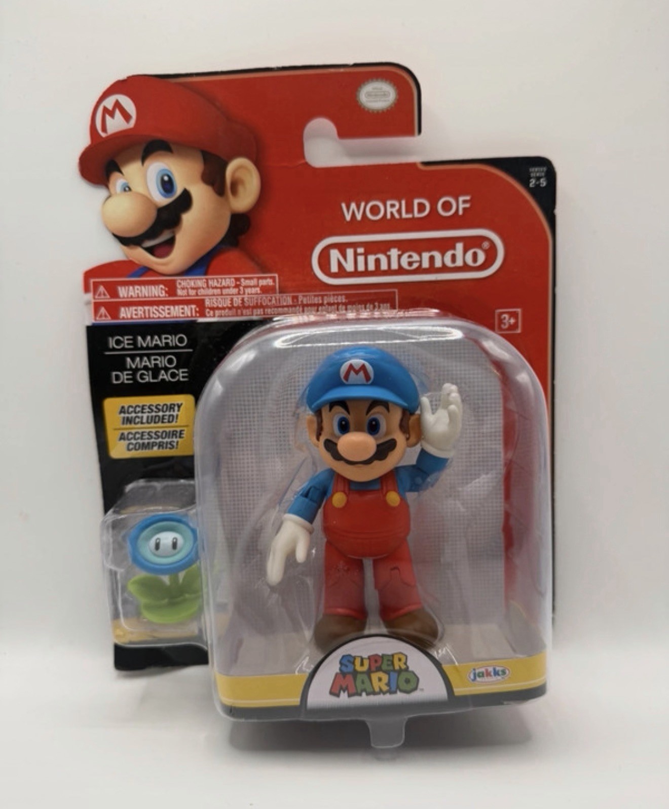 Super Mario Ice Mario 4” Action Jakks Pacific Ice Flower World of Nintendo Rare