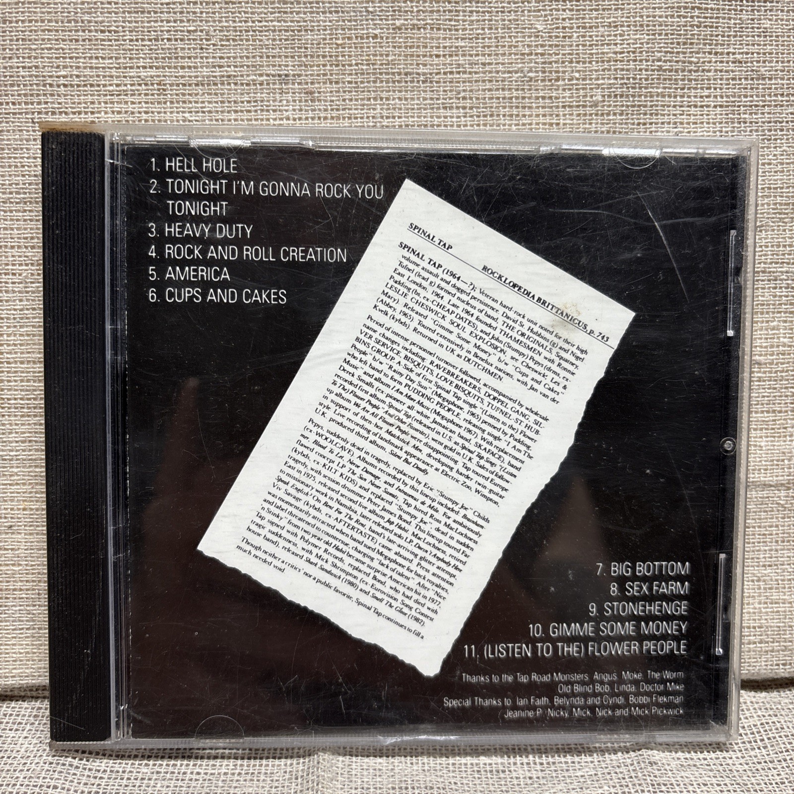 Spinal Tap - This Is Spinal Tap Original Soundtrack CD - Stonehenge  Hell Hole