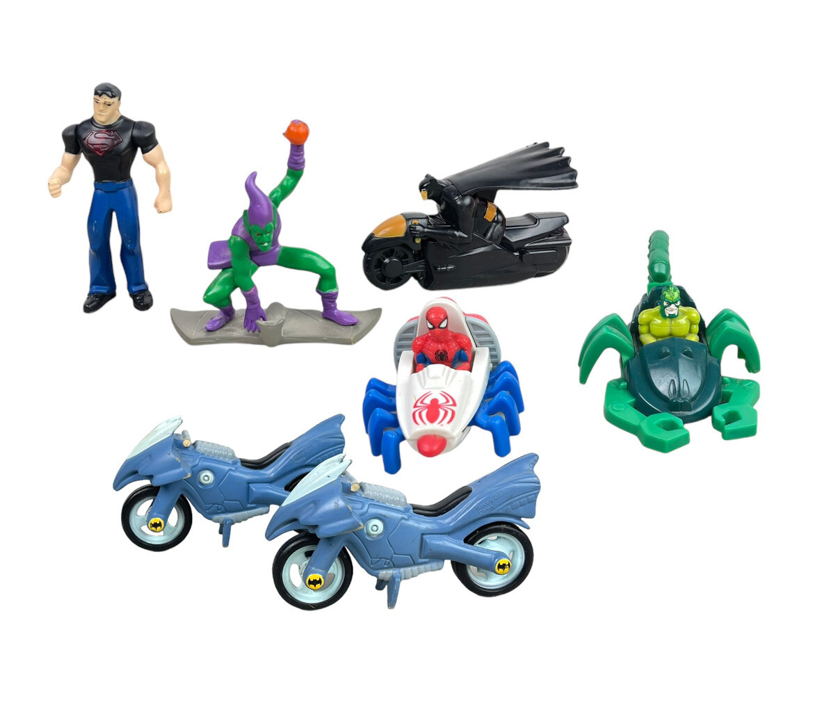 Lotto misto di 7 figurine Marvel DC Comics anni 90 2000