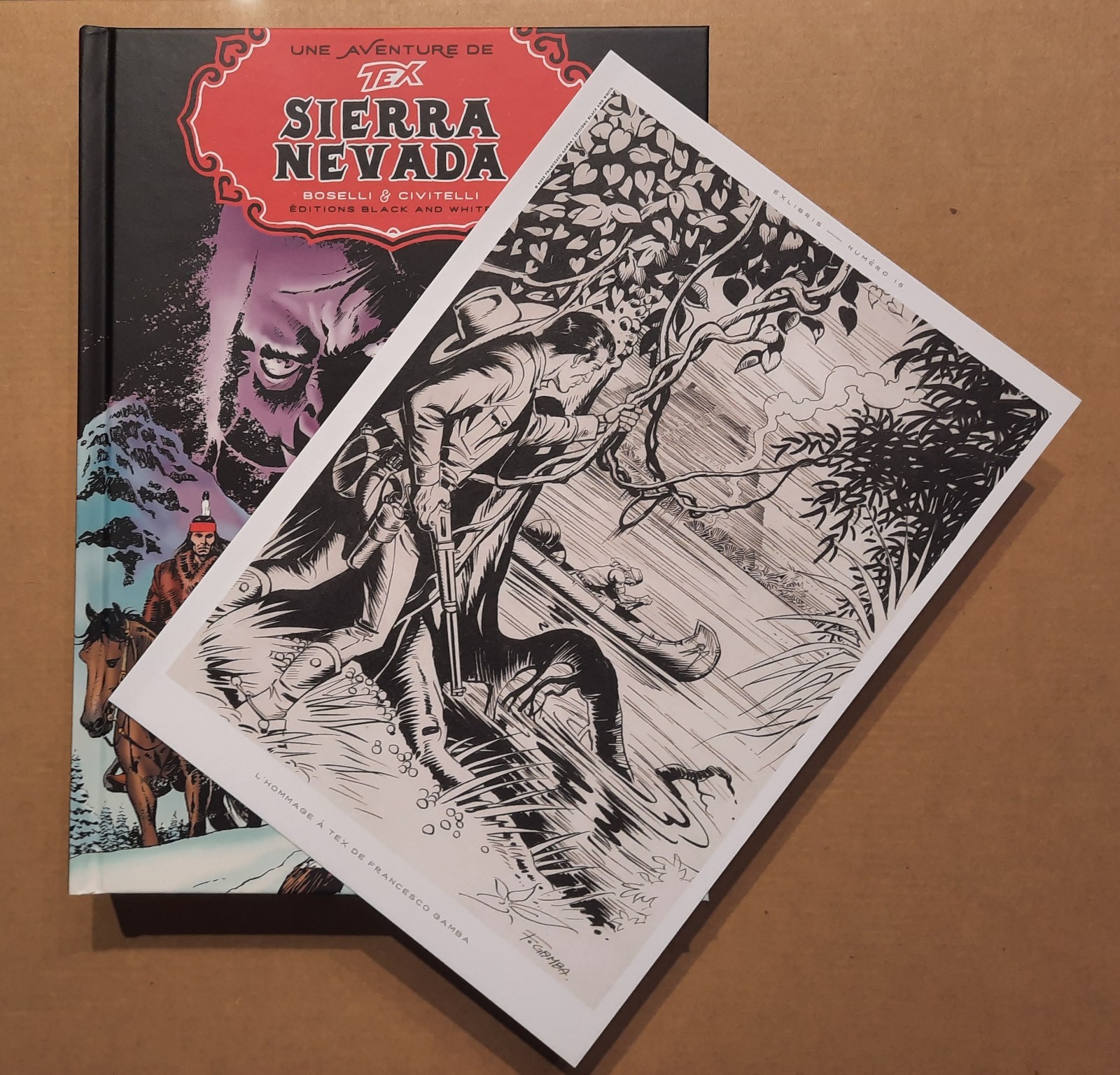 TEX tome 18 Sierra Nevada BLACK & WHITE TL 700 ex EO ETAT NEUF + ex-libris